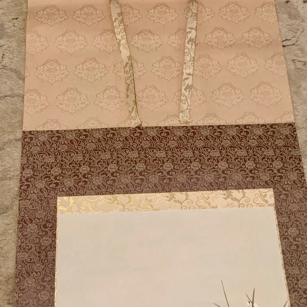 Japanese Hanging Scroll Crane Wall hanging Decoration
